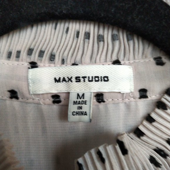 Max Studio pale cream pleaded blouse - Picture 5 of 10